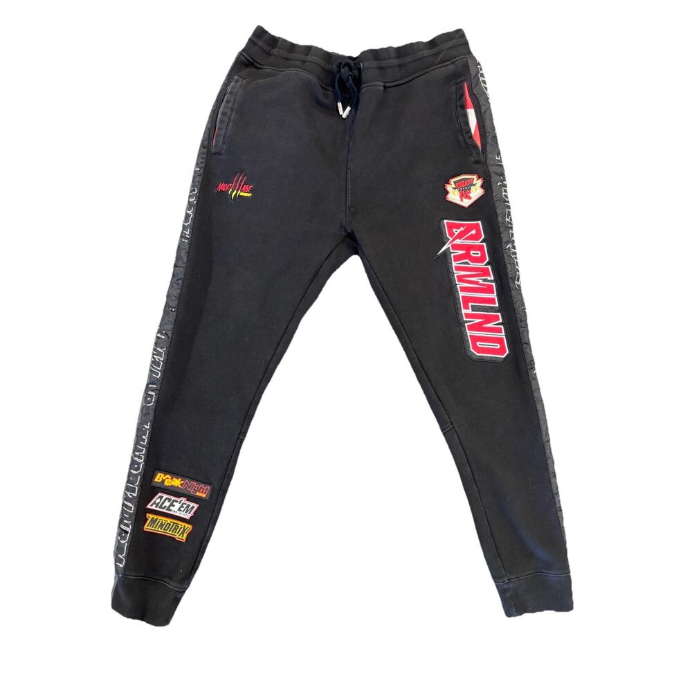 Rare Dreamland Graphic Joggers Patches Logo Ankle Men Size XL Read Description